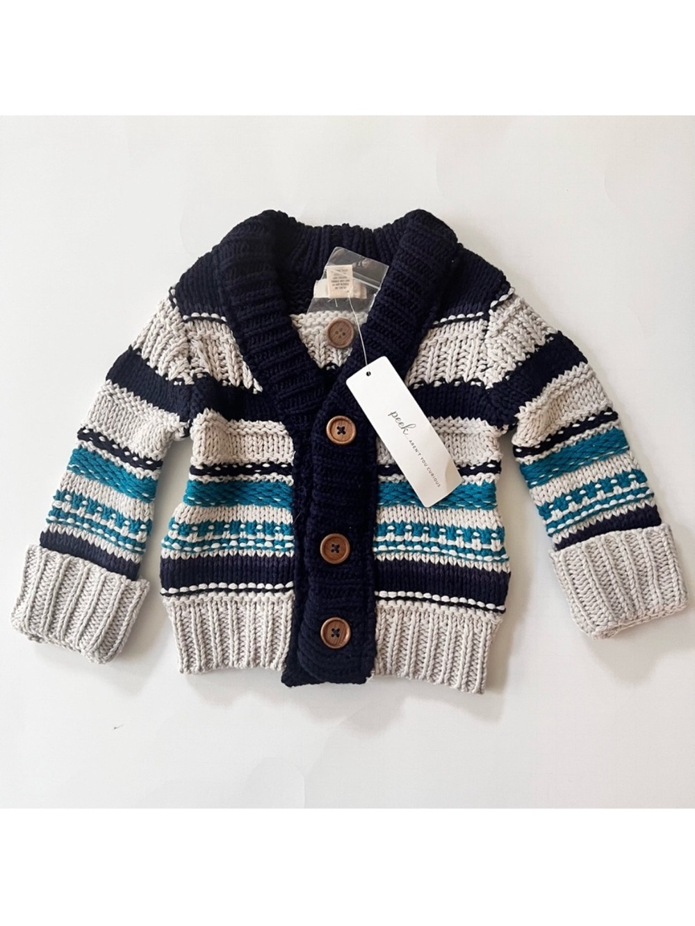 Peek navy cardigan sweater